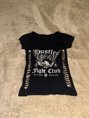 Hustler Black Crewneck Tee with Subtle Logo